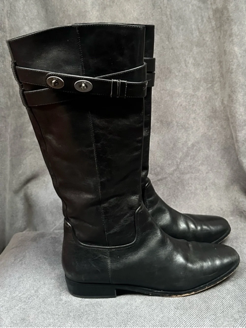 Coach knee high boots black leather size 9